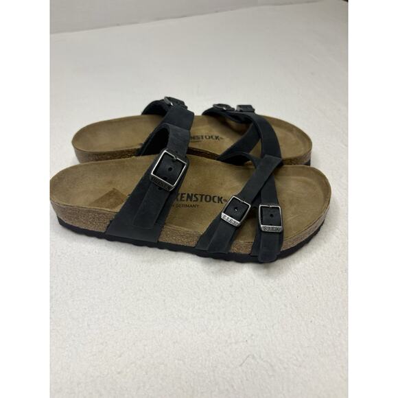 New (no box) Birkenstock Mayari Black Strappy Footbed Sandal Size 37 (6-6.5) - Picture 5 of 9
